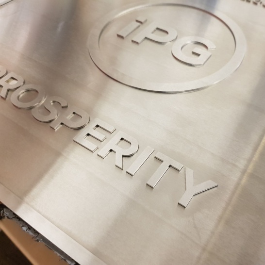 Stainless Steel Signage - Trophy Land