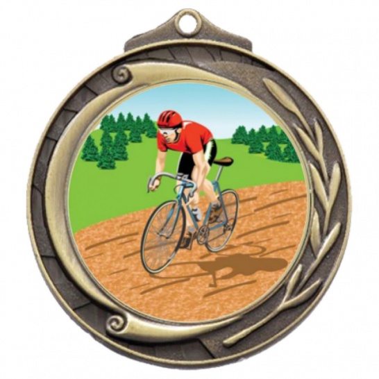 TLM-M102G-2K55 - Cycling-themed M102G Medal - 69mm - Trophy Land TLM-M102G-2K55 - Trophy Land