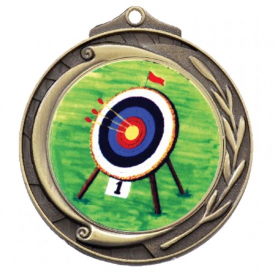 TLM-M102G-2K9 - Archery-themed M102G Medal - 69mm - Trophy Land TLM-M102G-2K9 - Trophy Land