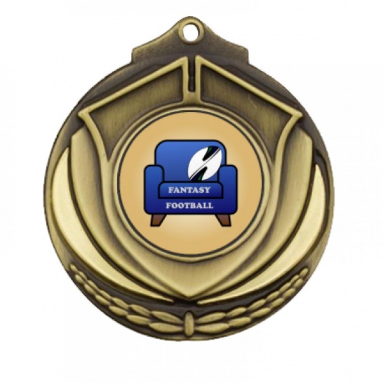 TLM-M431G-1TLFF2 - Fantasy Football-themed M431G Medal - 52mm - Trophy Land TLM-M431G-1TLFF2 - Trophy Land