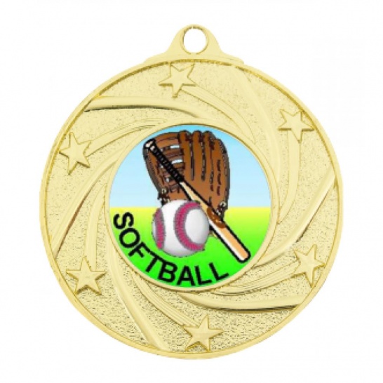 TLM-ME140G-1K160 - Baseball Softball-themed ME140G Medal - 50mm - Trophy Land TLM-ME140G-1K160 - Trophy Land