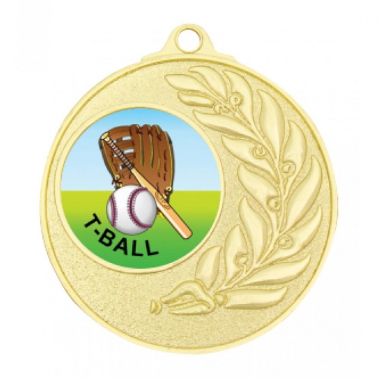 TLM-ME141G-1K168 - Baseball Softball-themed ME141G Medal - 50mm - Trophy Land TLM-ME141G-1K168 - Trophy Land