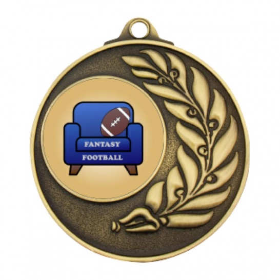 TLM-ME151G-1TLFF3 - Fantasy Football-themed ME151G Medal - 50mm - Trophy Land TLM-ME151G-1TLFF3 - Trophy Land