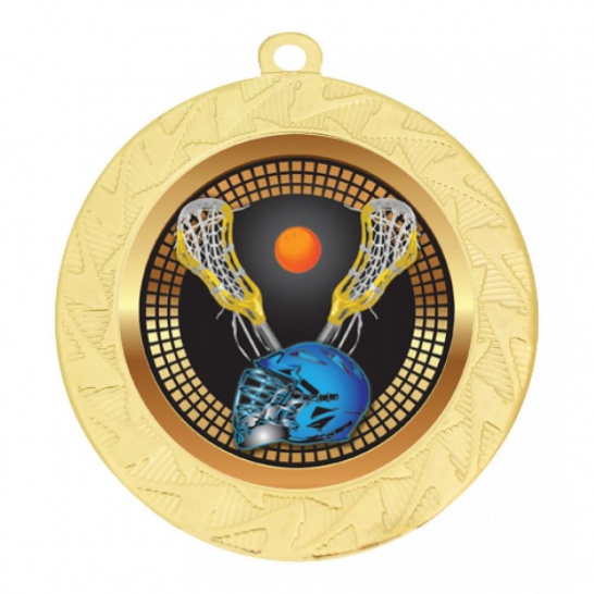 TLM-ME242G-2B63 - Lacrosse-themed ME242G Medal - 70mm - Trophy Land TLM-ME242G-2B63 - Trophy Land