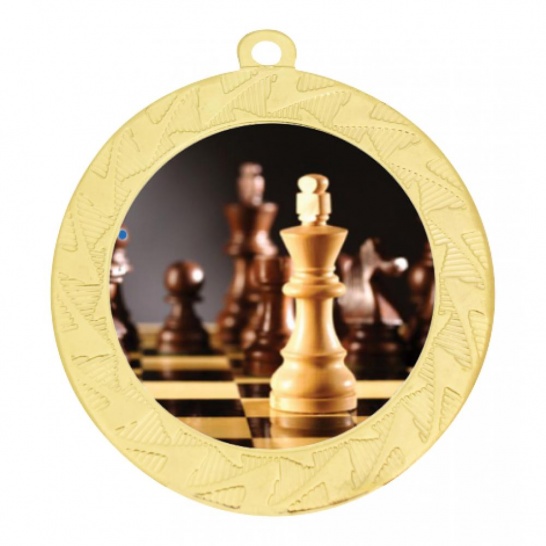 TLM-ME242G-2C781 - Chess-themed ME242G Medal - 70mm - Trophy Land TLM-ME242G-2C781 - Trophy Land