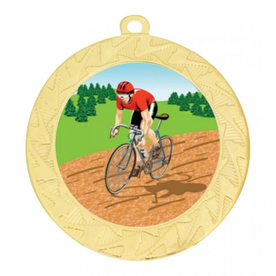 TLM-ME242G-2K55 - Cycling-themed ME242G Medal - 70mm - Trophy Land TLM-ME242G-2K55 - Trophy Land