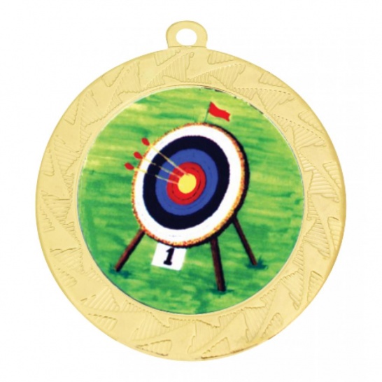 TLM-ME242G-2K9 - Archery-themed ME242G Medal - 70mm - Trophy Land TLM-ME242G-2K9 - Trophy Land
