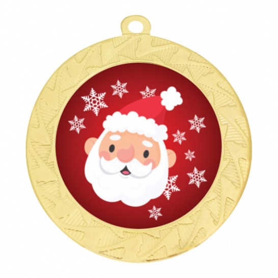 TLM-ME242G-2S40 - Christmas-themed ME242G Medal - 70mm - Trophy Land TLM-ME242G-2S40 - Trophy Land