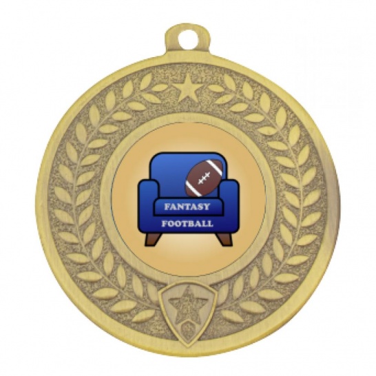 TLM-ME301G-1TLFF3 - Fantasy Football-themed ME301G Medal - 50mm - Trophy Land TLM-ME301G-1TLFF3 - Trophy Land