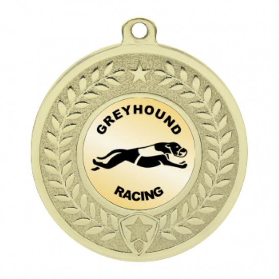 TLM-ME302G-1TLGREY - Greyhound-themed ME302G Medal - 50mm - Trophy Land TLM-ME302G-1TLGREY - Trophy Land