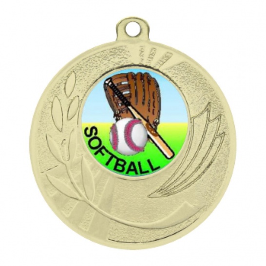 TLM-ME307G-1K160 - Baseball Softball-themed ME307G Medal - 50mm - Trophy Land TLM-ME307G-1K160 - Trophy Land