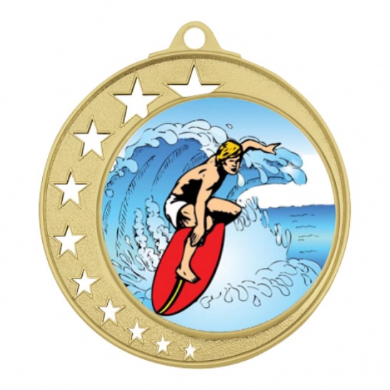 TLM-MH970G-2K163 - Surfing-themed MH970G Medal - 70mm - Trophy Land TLM-MH970G-2K163 - Trophy Land