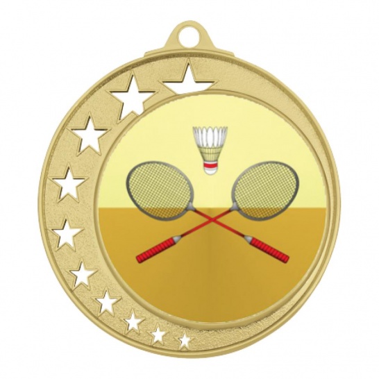 TLM-MH970G-2K23 - Badminton-themed MH970G Medal - 70mm - Trophy Land TLM-MH970G-2K23 - Trophy Land