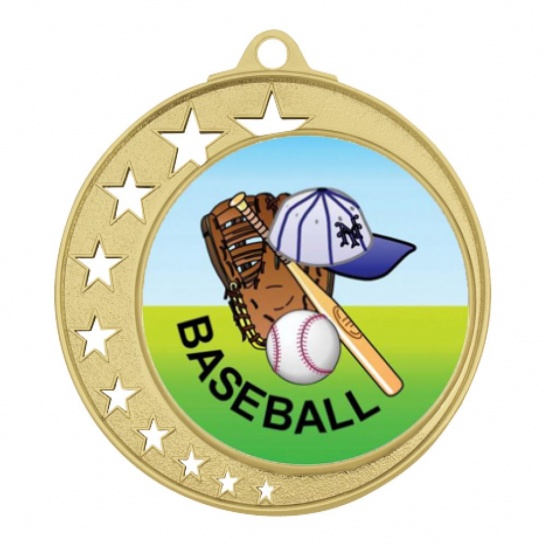 TLM-MH970G-2K25 - Baseball Softball-themed MH970G Medal - 70mm - Trophy Land TLM-MH970G-2K25 - Trophy Land