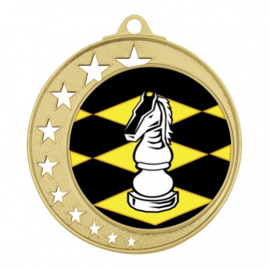 TLM-MH970G-2K45 - Chess-themed MH970G Medal - 70mm - Trophy Land TLM-MH970G-2K45 - Trophy Land