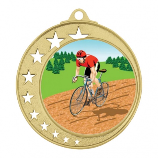 TLM-MH970G-2K55 - Cycling-themed MH970G Medal - 70mm - Trophy Land TLM-MH970G-2K55 - Trophy Land