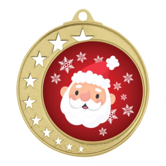 TLM-MH970G-2S40 - Christmas-themed MH970G Medal - 70mm - Trophy Land TLM-MH970G-2S40 - Trophy Land