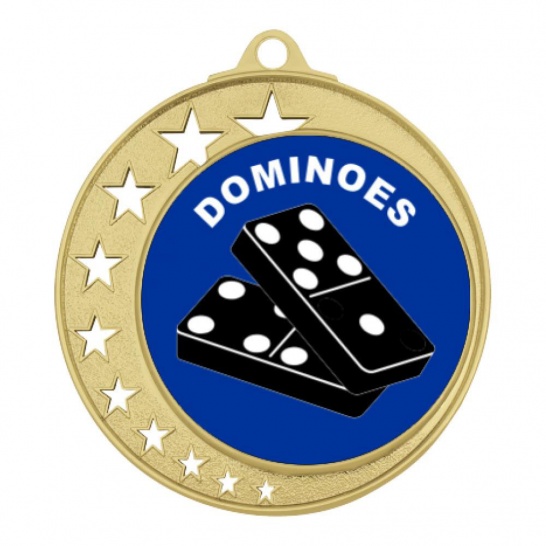 TLM-MH970G-2TLDOM - Dominoes-themed MH970G Medal - 70mm - Trophy Land TLM-MH970G-2TLDOM - Trophy Land