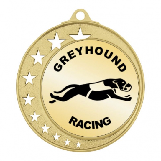TLM-MH970G-2TLGREY - Greyhound-themed MH970G Medal - 70mm - Trophy Land TLM-MH970G-2TLGREY - Trophy Land