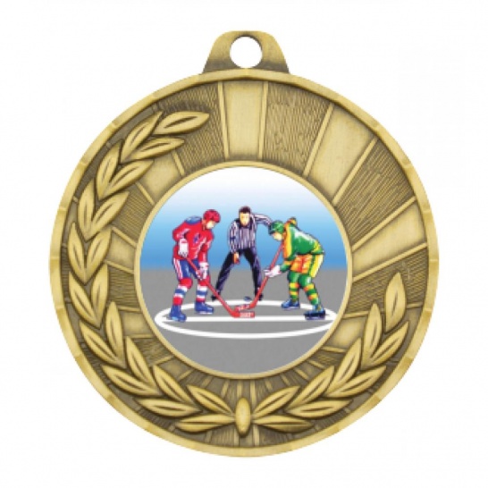 TLM-MY101G-1K105 - Ice Hockey-themed MY101G Medal - 50mm - Trophy Land TLM-MY101G-1K105 - Trophy Land