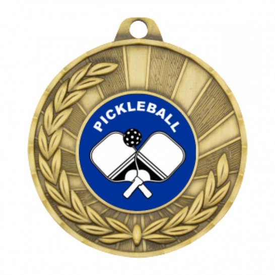 TLM-MY101G-1TLPB - Pickleball-themed MY101G Medal - 50mm - Trophy Land TLM-MY101G-1TLPB - Trophy Land