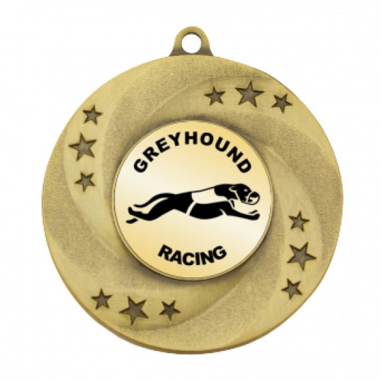 TLM-MY102G-1TLGREY - Greyhound-themed MY102G Medal - 50mm - Trophy Land TLM-MY102G-1TLGREY - Trophy Land