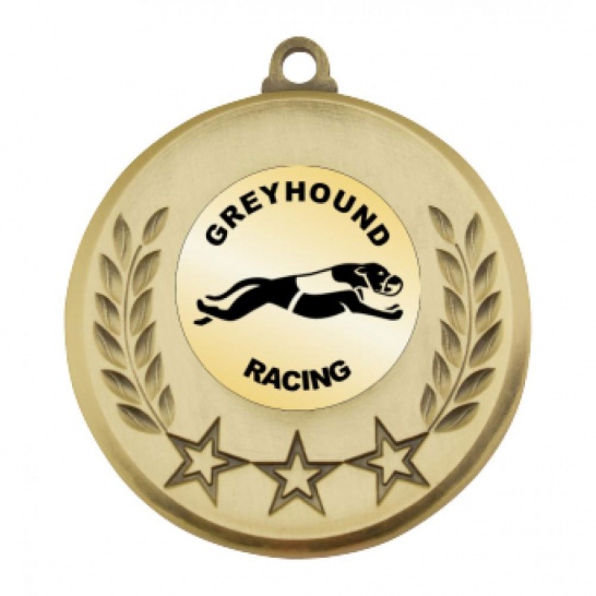 TLM-MY103G-1TLGREY - Greyhound-themed MY103G Medal - 52mm - Trophy Land TLM-MY103G-1TLGREY - Trophy Land