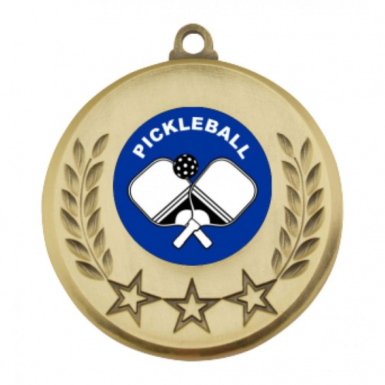 TLM-MY103G-1TLPB - Pickleball-themed MY103G Medal - 52mm - Trophy Land TLM-MY103G-1TLPB - Trophy Land
