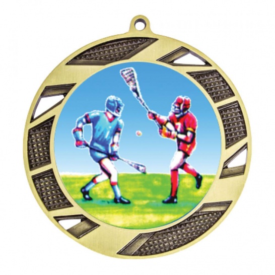 TLM-MY202G-2K113 - Lacrosse-themed MY202G Medal - 70mm - Trophy Land TLM-MY202G-2K113 - Trophy Land