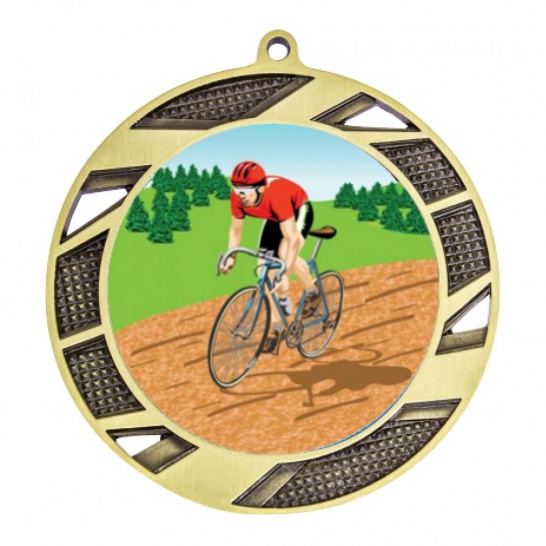 TLM-MY202G-2K55 - Cycling-themed MY202G Medal - 70mm - Trophy Land TLM-MY202G-2K55 - Trophy Land