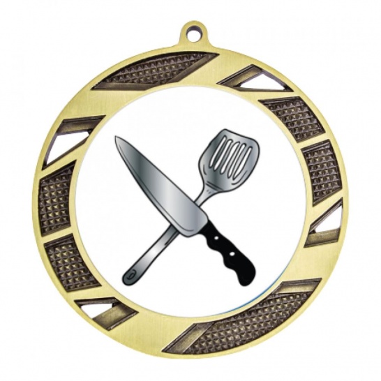 TLM-MY202G-2S38 - Cooking-themed MY202G Medal - 70mm - Trophy Land TLM-MY202G-2S38 - Trophy Land