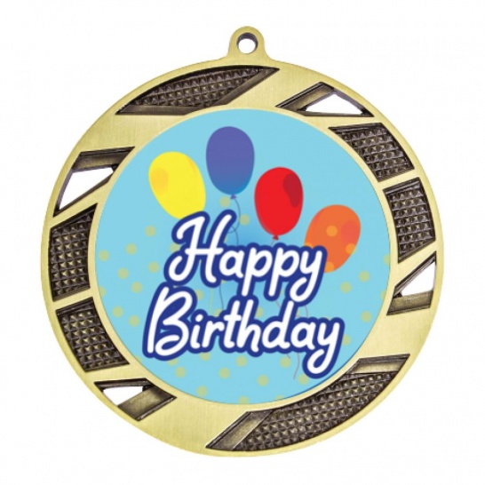TLM-MY202G-2S42 - Birthday-themed MY202G Medal - 70mm - Trophy Land TLM-MY202G-2S42 - Trophy Land