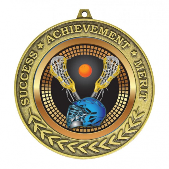 TLM-MY203G-2B63 - Lacrosse-themed MY203G Medal - 70mm - Trophy Land TLM-MY203G-2B63 - Trophy Land