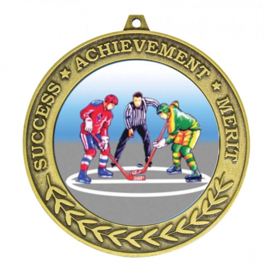 TLM-MY203G-2K105 - Ice Hockey-themed MY203G Medal - 70mm - Trophy Land TLM-MY203G-2K105 - Trophy Land