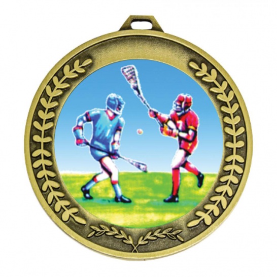 TLM-MY204G-2K113 - Lacrosse-themed MY204G Medal - 70mm - Trophy Land TLM-MY204G-2K113 - Trophy Land