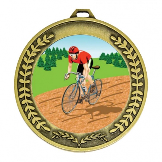 TLM-MY204G-2K55 - Cycling-themed MY204G Medal - 70mm - Trophy Land TLM-MY204G-2K55 - Trophy Land