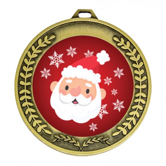 TLM-MY204G-2S40 - Christmas-themed MY204G Medal - 70mm - Trophy Land TLM-MY204G-2S40 - Trophy Land