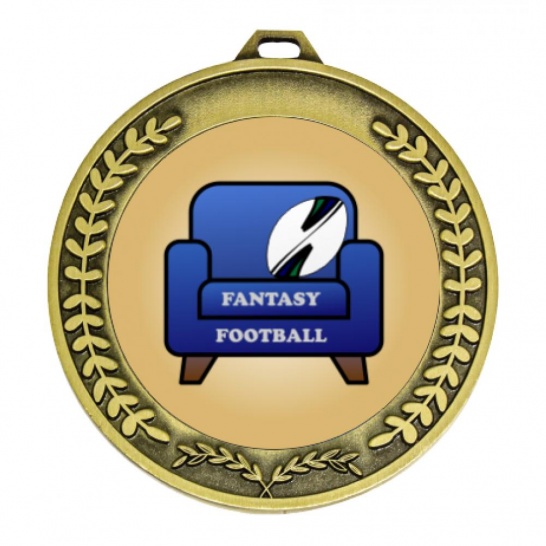 TLM-MY204G-2TLFF2 - Fantasy Football-themed MY204G Medal - 70mm - Trophy Land TLM-MY204G-2TLFF2 - Trophy Land