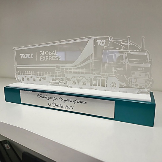 Toll Express Acrylic Award - Trophy Land