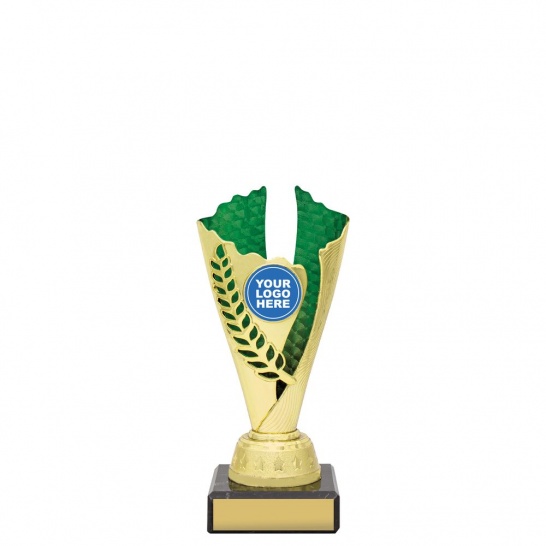 X667A - X667A - Spirit Cups - Gold / Green - 175mm - Trophy Land X667A - Trophy Land
