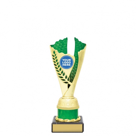 X667B - X667B - Spirit Cups - Gold / Green - 200mm - Trophy Land X667B - Trophy Land