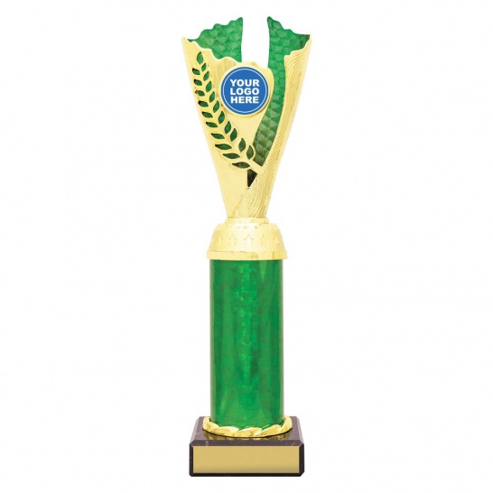 X667E - X667E - Spirit Cups - Gold / Green - 280mm - Trophy Land X667E - Trophy Land
